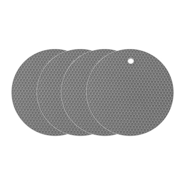 4 salvamanteles de silicona resistentes al calor, manteles individuales modernos para comedor, ollas y sartenes calientes de restaurante y cocina. Engrosado