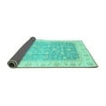 thumbnail image 2 of Ahgly Company Indoor Square Oriental Turquoise Blue Traditional Area Rugs, 3' Square, 2 of 4