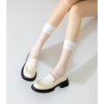 thumbnail image 6 of Zhengup Womens Nylon Sheer Socks Nude Crew Stocking Ultra Thin Cool See Through Calf High Silk Socks for Women 6Pack, 6 of 7
