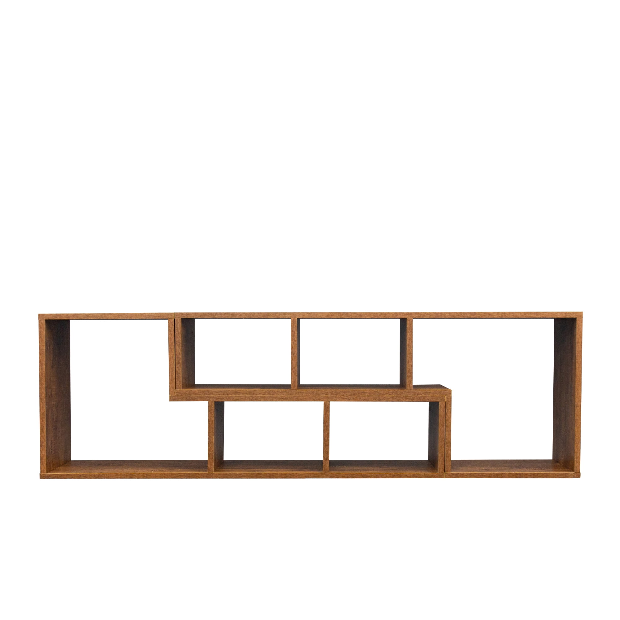 Yardi Yard Modern DIY Double L-shaped TV stand, Stackable Wood Bookcase Bookshelf for CDs/Books/Media Storage, Brown Yardi Yard Modern DIY Double L-shaped TV stand, Stackable Wood Bookcase Bookshelf for CDs/Books/Media Storage, Brown