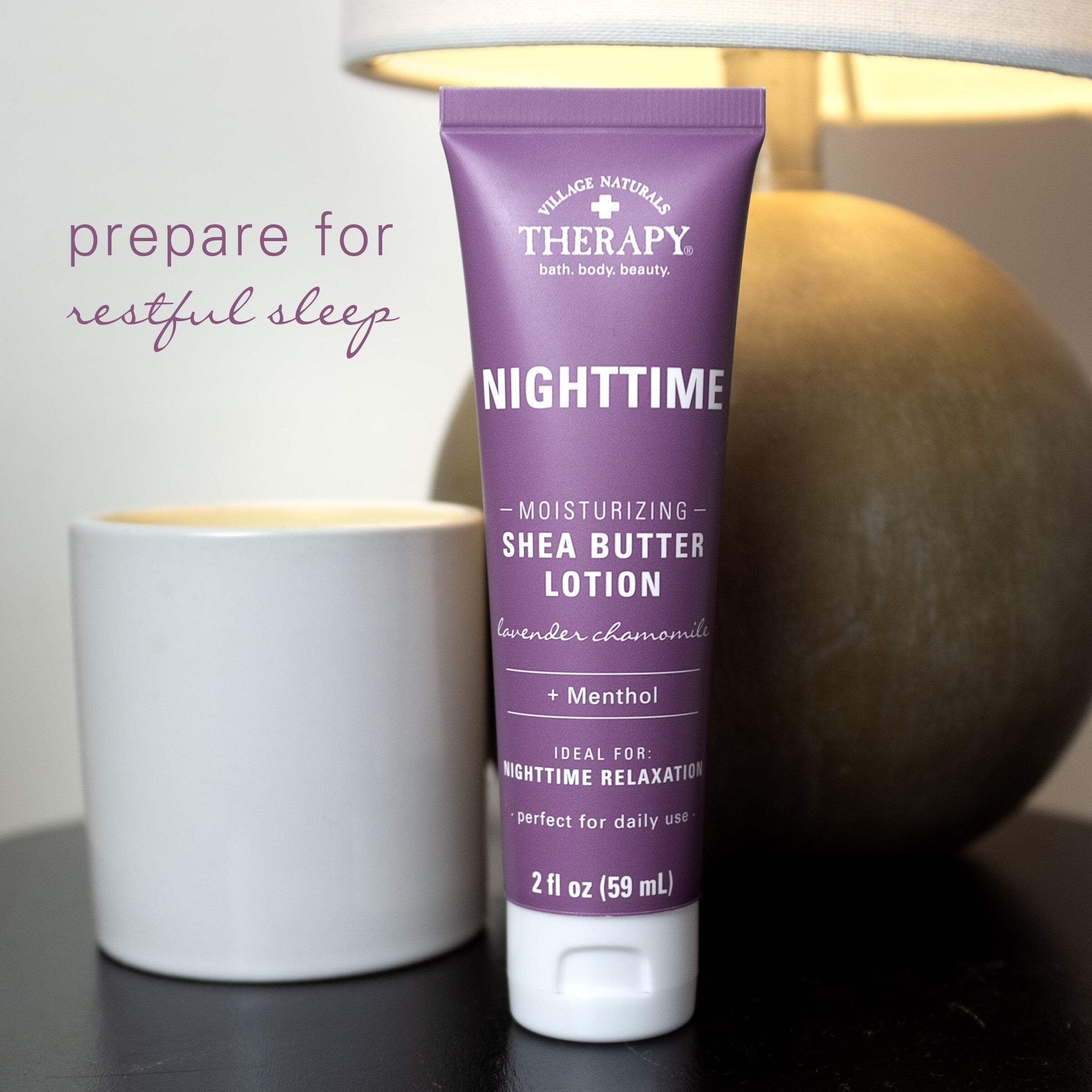 (2 pack) Village Naturals Therapy Nighttime Moisturizing Shea Butter Hand & Body Lotion