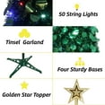 5ft Prelit Slim Outdoor Christmas Tinsel Tree with Colorful Sequins