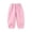 Pink, variant on Boys Girls Barrel Leg Sweatpants Elastic Waist Side Seam Design Loose Fit Soft Casual Daily Wear Comfort Bottoms for Toddler Kids (Pink, 5-6Years)