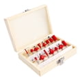 thumbnail image 1 of Amdohai 15pcs Milling Cutter Router Bit Set Carbide Shank Mill Woodworking Trimming Engraving Carving Cutting Tool, 1 of 7