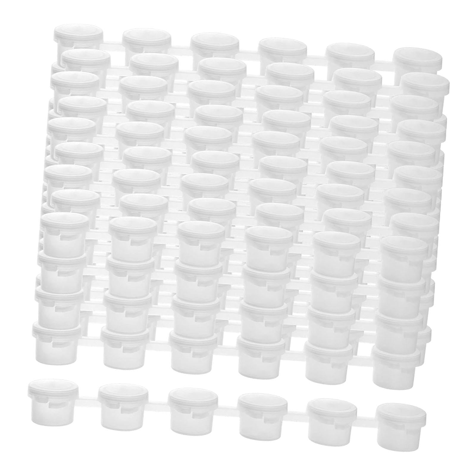 50 Strips Empty Paint Pots Acrylic Paint Containers Portable PP Material for Home Party Festival Artists