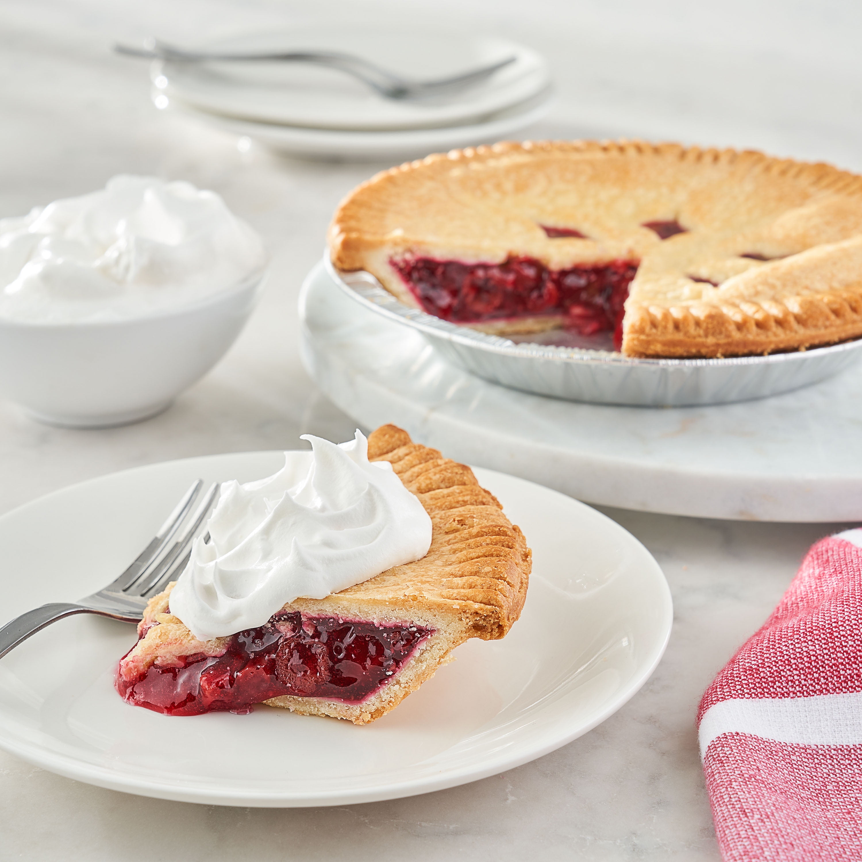 Freshness Guaranteed 8-inch Cherry Pie, 24 oz, 1 Count, Whole, Baked, Plastic Tray