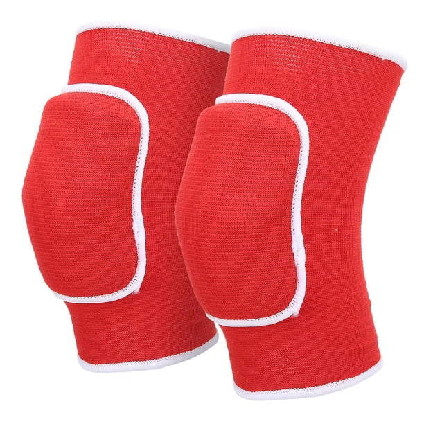 Pair of Thick Sponge Protective Knee Pads for Dance, Yoga and Multi-Sports, Red