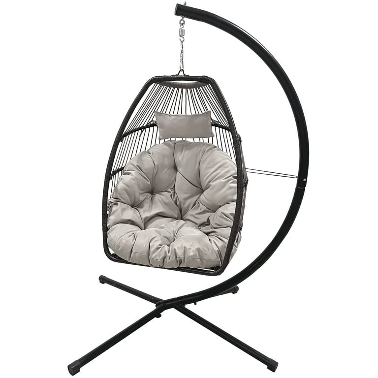 Better Homes Gardens Lantis Patio Wicker Hanging Egg Chair With Stand