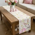 thumbnail image 6 of Happy Easter Table Runner 108 Inches Long for Kitchen Dining, Spring Farmhouse Easter Bunny Eggs Floral Dresser Scarf Farmhouse, Dining Table Decorations for Wedding/Parties, 13 x 108 In, 6 of 8