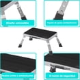 thumbnail image 4 of Taburete plegable con plataforma ajustable y superficie antideslizante, con almohadillas de goma gruesas para uso como taburete para adultos o niños en cocinas y dormitorios (gris), 4 of 10