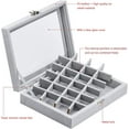 thumbnail image 3 of Jewelery Box With 24 Compartments, Jewelery Chest, Display With Clear Glass, 3 of 5