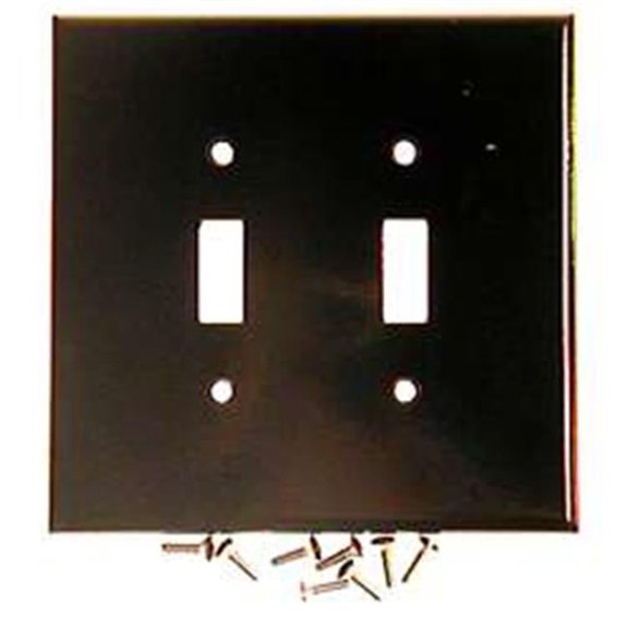 Brown Double Gang Double Toggle Wallplate