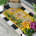thumbnail image 2 of Yellow Flowers Floral Daisy Spring Doormat, Seasonal Summer Home Decor Low-Profile Switch Rug Door Mat Floor Mat for Indoor Outdoor 17x29 Inch, 2 of 5