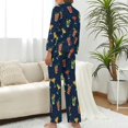 thumbnail image 3 of Top-kevin Women's Pajama Sets Cocktail Glasses Lemon Gold Long Sleeve Lounge Sets Pjs Sleepwear with Pockets, 3 of 12