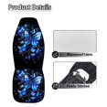 thumbnail image 6 of Uorisanigo Blue Butterflies Car Seat Covers 2 Pcs, Waterproof Universal Front Seat Protector, Easy to Install Automobile Interior Decorate Accessories Universal Fit for Car SUV Trucks, 6 of 7