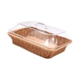 thumbnail image 4 of Cesta de pan, cesta de comida, organizador multiusos, cesta para servir alimentos, cesta de ratán de imitación para picnic, comedor, mesa del hogar, 4 of 8