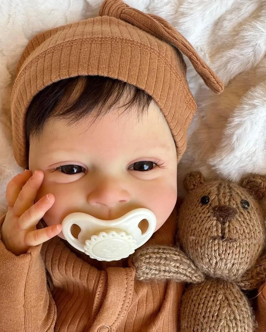 Anano Reborn Baby Dolls 18 Inch Realistic Newborn Sleeping Baby Dolls Girls That Look Real Lifelike Preemie Babies Alive Soft Silicone Reborn Infant Dolls