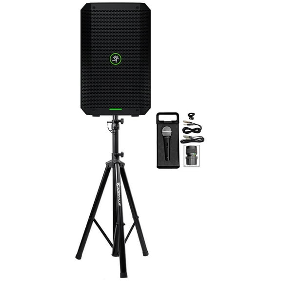 Mackie Thump GO 8" Portable Rechargeable DJ PA Speaker w/Bluetooth Stand Mic