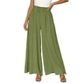 thumbnail image 5 of Dresfit Womens Wide Leg Pants Palazzo Linen Pants Summer 2026 Flowy Baggy Pant Plus Size Lightweight Elastic High Waist Casual Trousers with Pockets S, 5 of 7