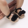 thumbnail image 2 of Infant Baby Girls Sandals Summer Crib PU Leather Bowknot Soft Anti-Slip Rubber Sole Toddler First Walkers Shoes, 2 of 6