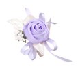 thumbnail image 4 of Worallymy boda nupcial muñeca flor artificial floral mano pulsera dama de honor ramillete falso violeta Worallymy JD735804321, 4 of 7
