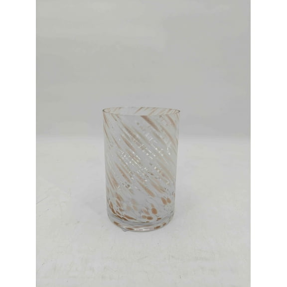 Better Homes & Gardens White & Gold Glass Hurricane Candle Holder, 4"