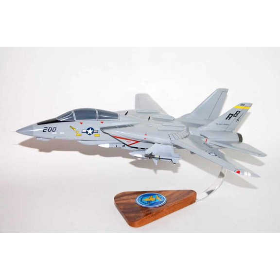 VF-32 Fighting Swordsmen F-14A (1978) Model, 1/42 (18") Scale, Mahogany, Navy, Fighter