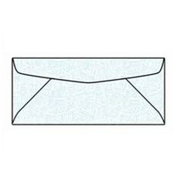 No. 10 Regular White Envelopes w Blue Inside Security Tint, 4-1/8" x 9-1/2", President®Line 24-lb White Wove with Vellum Finish, SFI Certified - Box of 500 Envelopes