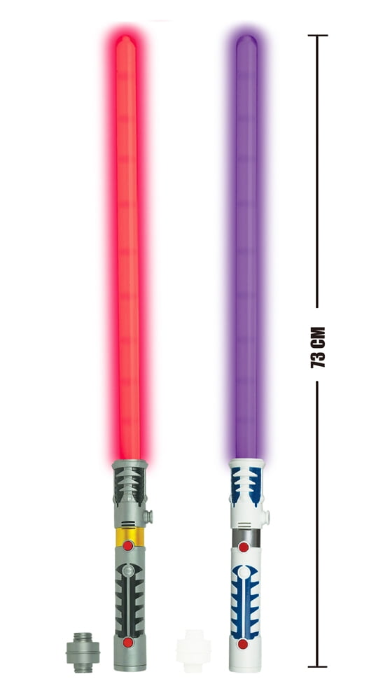 Giddyup! Buck's 2 In 1 LED Light Up Swords Or Double Bladed Saber - Red
