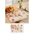 thumbnail image 7 of Fall Placemat Maple Leaves Thanksgiving Placemats for Dining Table Autumn Pink Orange Leaves Beige Washable Table Mats for Party Kitchen Dining Decoration Set of 2, 7 of 7