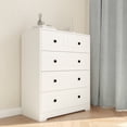 thumbnail image 2 of White Farmhouse 5-Drawer Chest Easy Assembly Versatile Storage Perfect for Bedrooms Living Rooms & Home Offices Clothes Linens Essentials Quick Setup with Step-by-Step Guide, 2 of 7
