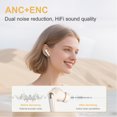 thumbnail image 6 of Yajisi Wireless Gaming Earbuds Low Latency 2.4GHz Bluetooth Dual Mode Earphones with ENC Mic USB-C Dongle for Phone Tablet Laptop Steam Deck PC VR PlayStation 5 4 Meta Quest 3, White, 6 of 9