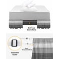 thumbnail image 3 of Grey Ombre Bed Skirt Queen Size 18 Inch Drop, Wrap Around Bed Skirts, Farmhouse Vintage Wooden Grain Texture Elastic Bedskirt Pleated Bed Frame Cover Luxurious Dust Ruffle for Queen Bed, 3 of 6