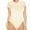 Khaki, variant on Augper Women's Fashion Underwear Casual Round Neck Bodysuit Solid Color Sexy Short Sleeve T-shirt