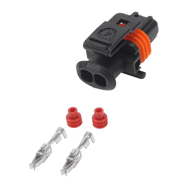 Conector de inyector diésel de riel común de 2 pines a prueba de agua para Mercedes-Benz para Renault No.7703297953 1 juego