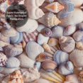 thumbnail image 5 of Shower Curtain, Sea Shells Waterproof Fabric Plastic Shower Curtain, Drying Fast Bathroom Curtain with 9 Buttonholes, Ruffle Shower Curtain 60x72in, 5 of 8