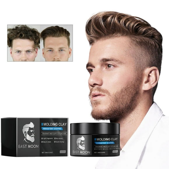 Fiudx Cera para Cabello Peinado, Arcilla de Peinado de Larga Duración, Gel para Cabello Que Aporta Brillo, Uso Versátil para Todo Tipo de Cabello, Peinados de Moda para Hombres, Fácil Aplicación.