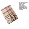 thumbnail image 7 of Tnobhg Women Autumn Winter Fluffy Scarf Plaid Print Thickened Warm Shawl Elegant Tassels Coldproof Long Scarf, 7 of 7