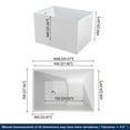 thumbnail image 6 of MEDUNJESS 39"×28" Freestanding Soaking Acrylic Bathtub, Rectangular-Shape Soaking Hot Tub with Built-in Seat and Drain, White, 6 of 6