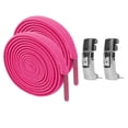 thumbnail image 2 of 2 cordones elásticos sin cordones para zapatos, cordones planos rápidos para adultos, entrenador rosa rojo 2 piezas, 2 of 8