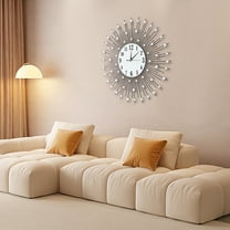 60cm Luxury 3D Peacock Metal Wall Clock – Modern Quartz Large Decorative Clock for Living Room, Office, Bedroom