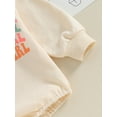thumbnail image 6 of Bagilaanoe  Baby Girl Oversized Romper Sweatshirt Newborn Long Sleeve Bodysuits Letter Print Pullover 3M 6M 12M 18M 24M Infant Casual Tee Tops, 6 of 9