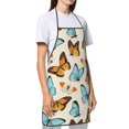 thumbnail image 3 of Fuzoiu Butterflies Print Waterproof Apron, Kitchen Apron for Women Men Chef, Apron for Christmas Dinner Party Cooking Baking Crafting House Cleaning Kitchen, 3 of 7