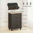 thumbnail image 3 of HOMCOM Commode à 4 Tiroirs pour Chambre, Commode Moderne, Noir, 3 of 10