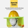 thumbnail image 5 of Hard Hat Sun Shield with Reflective Strips, Breathable Mesh Nape Cover & Wide Brim for Construction, Gardening, Outdoor Work, Adjustable Fit, Neon Yellow Polyester Sun Protection Cloth, 5 of 8