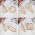 thumbnail image 2 of 8 Pcs Pince à Cheveux pour Femmes Mode Assortie Perle Décor Barrette Pince à Cheveux, 2 of 9