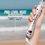 Beachwaver Pro Series Ceramic Rotating Curling Iron, Silver, 1.25 inch