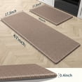 thumbnail image 7 of Kitchen mats for Floor, 2PCS Kitchen Rugs Non-Slip Water and Oil Absorbent Runner Rugs for Kitchen, Floor, Office, 17.3"x30"+17.3"x47", Apricot, 7 of 7