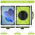 thumbnail image 2 of Dteck Surface Pro 8 Case 13 inch 2021, Rugged Case for Surface Pro 8 with Kickstand and Hand Strap Heavy Duty Shockproof, Compatible with Type Cover Keyboard,Green, 2 of 9