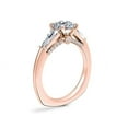thumbnail image 3 of 0.90 Ct Brilliant Cushion Shape Three Stone Genuine Diamond Beautiful Wedding Ring for her Solid 18K Rose Gold Size 7, 3 of 8